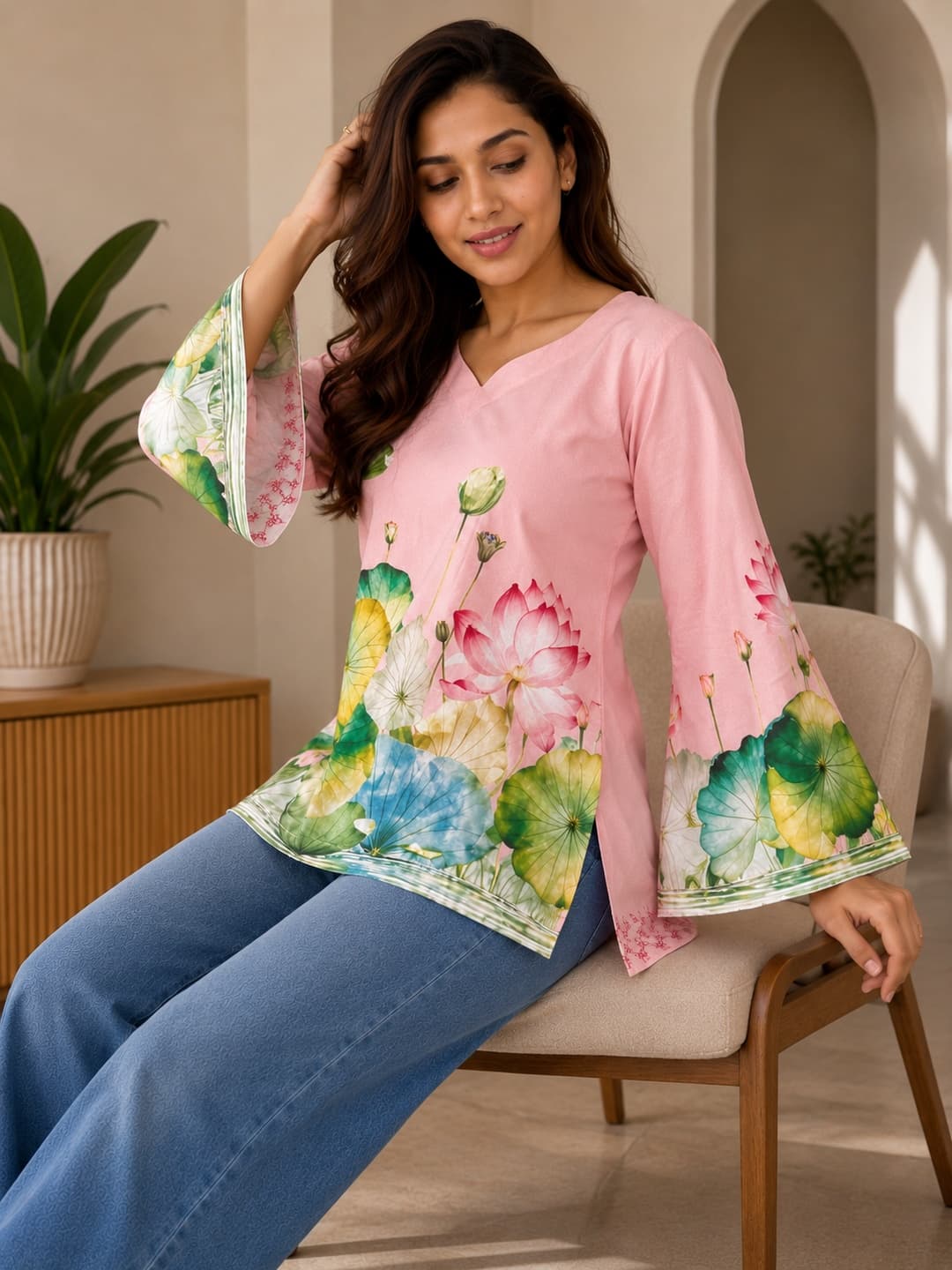 Saanjh Lotus Top - View 4