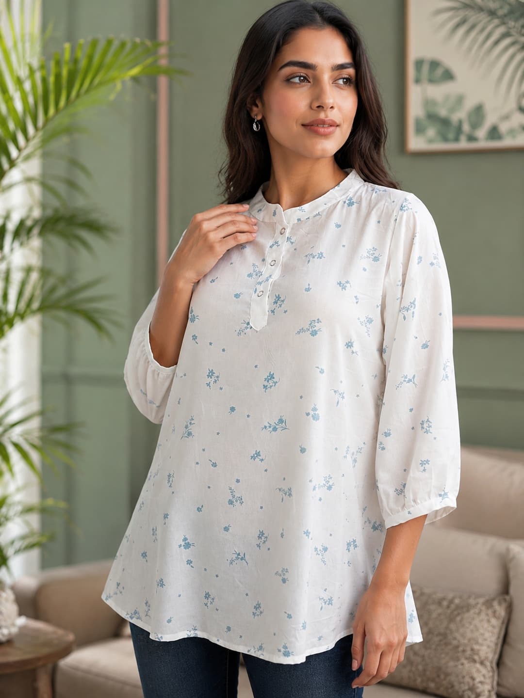 Floral Print Casual Top